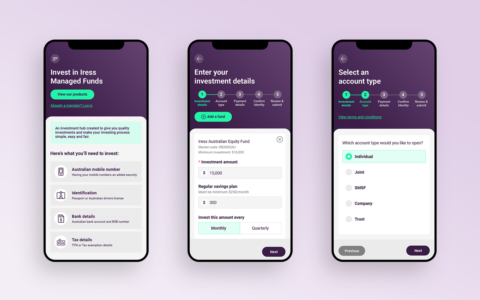 Mobile screen designs for digital 360 campaign