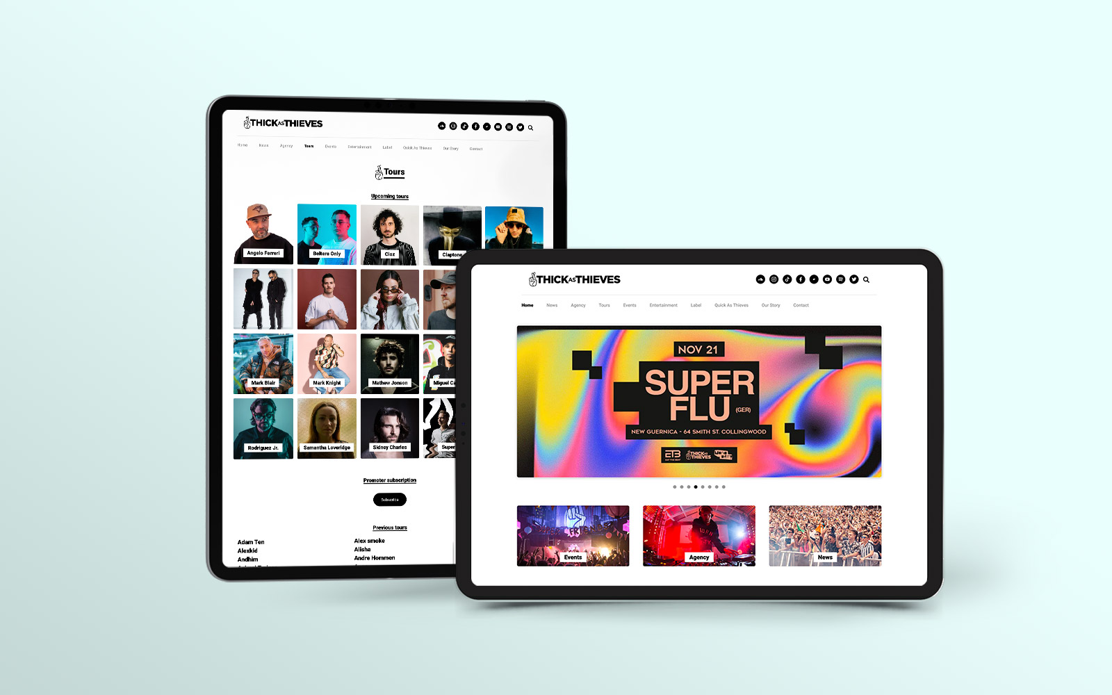 Desktop screen designs